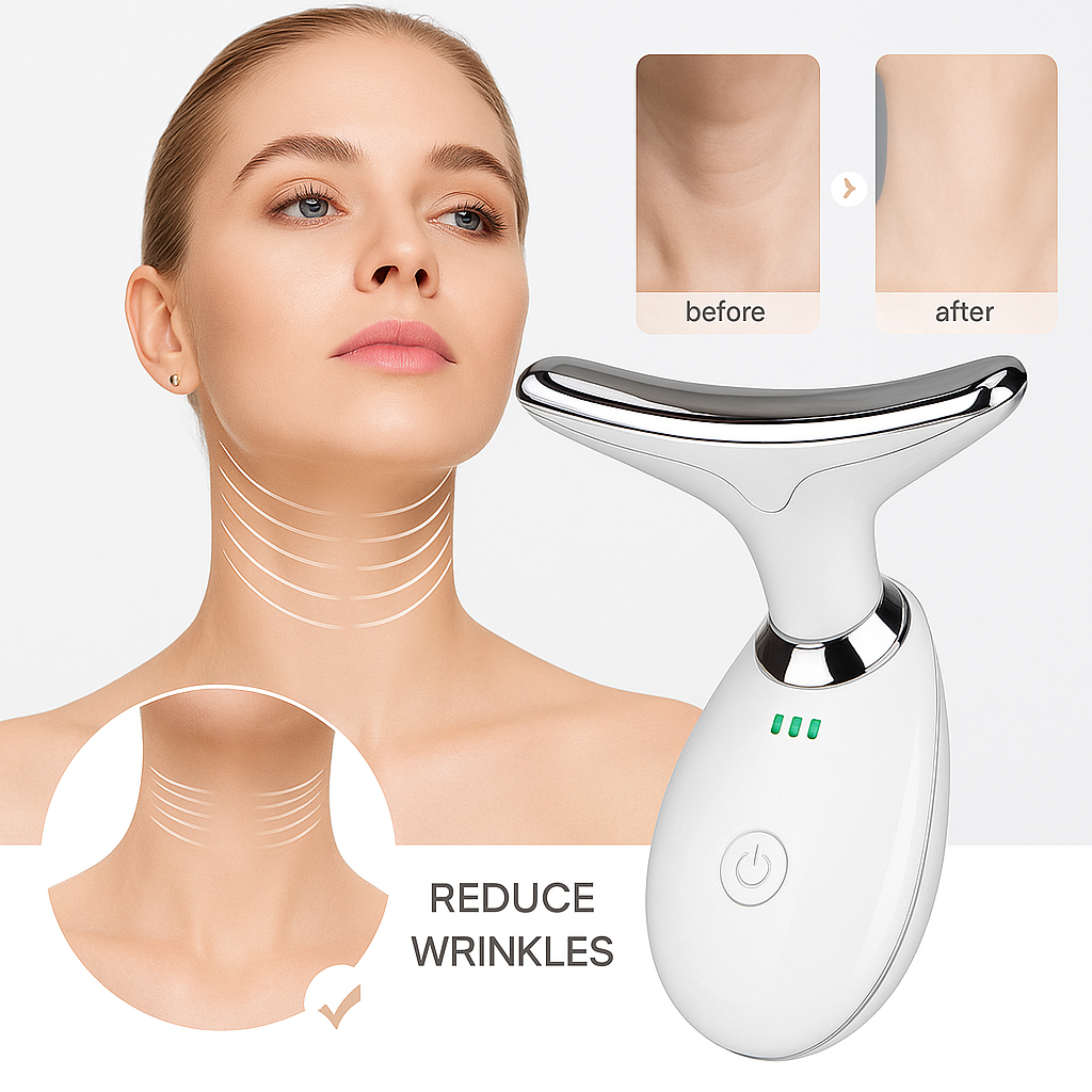 LED Neck Face Beauty Device Facial Massager